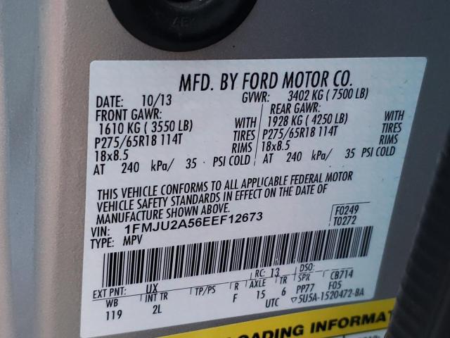 Photo 10 from auction – 2014 FORD EXPEDITION with VIN 1FMJU2A56EEF12673