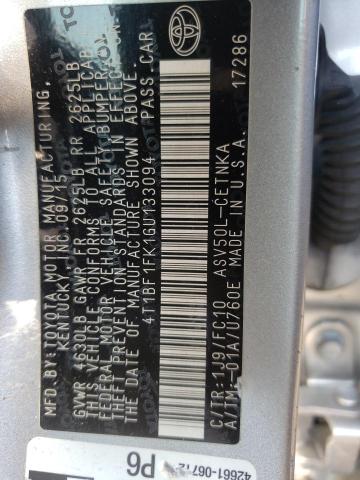 Photo 10 from auction – 2016 TOYOTA CAMRY LE with VIN 4T1BF1FK1GU133094