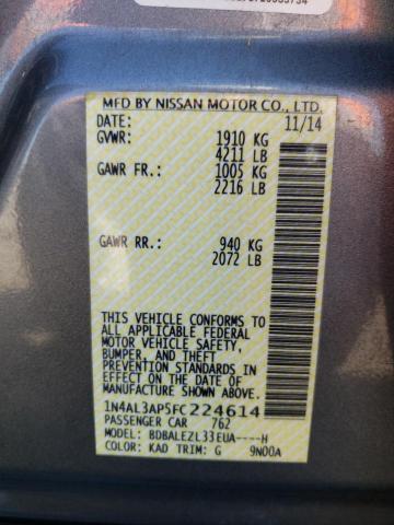 Photo 10 from auction – 2015 NISSAN ALTIMA 2.5 with VIN 1N4AL3AP5FC224614