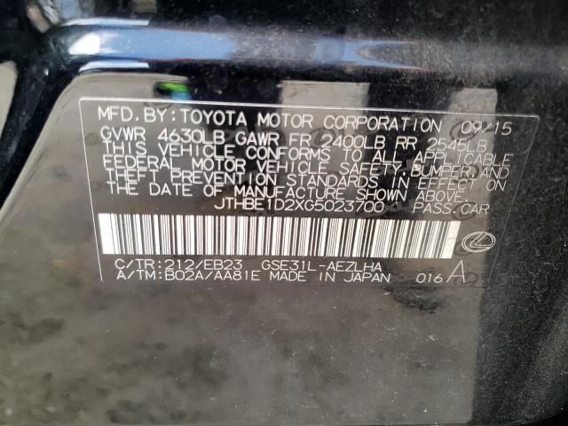 Photo 10 from auction – 2016 LEXUS IS 350 with VIN JTHBE1D2XG5023700