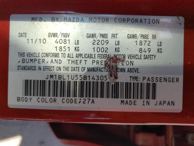 Photo 10 from auction – 2011 MAZDA 3 S with VIN JM1BL1U55B1430597