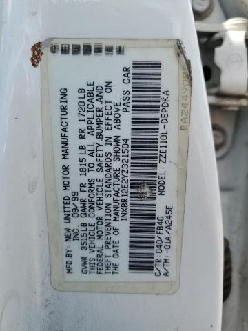 Photo 10 from auction – 2000 TOYOTA COROLLA VE with VIN 1NXBR12E2YZ321504