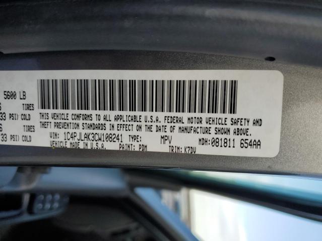 Photo 10 from auction – 2012 JEEP LIBERTY SP with VIN 1C4PJLAK3CW108241