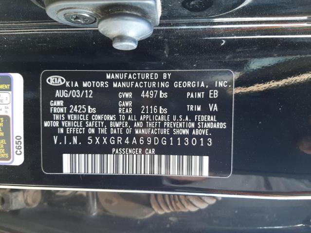 Photo 10 from auction – 2013 KIA OPTIMA SX with VIN 5XXGR4A69DG113013