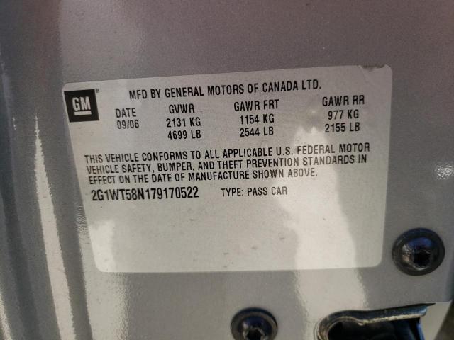 Photo 10 from auction – 2007 CHEVROLET IMPALA LT with VIN 2G1WT58N179170522