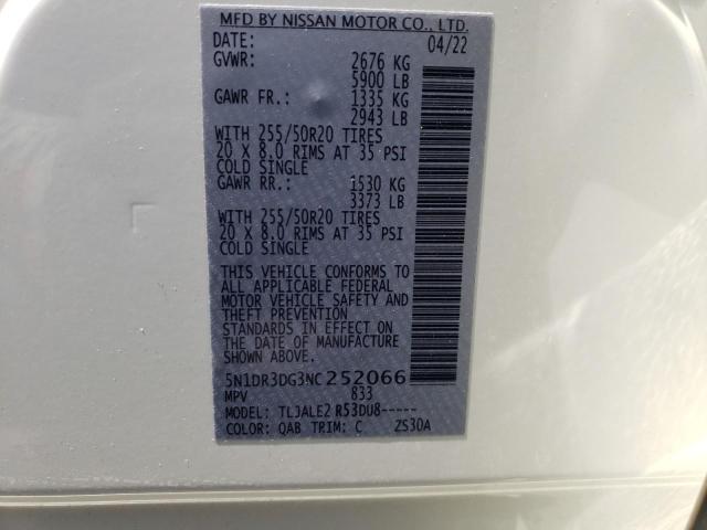 Photo 10 from auction – 2022 NISSAN PATHFINDER with VIN 5N1DR3DG3NC252066