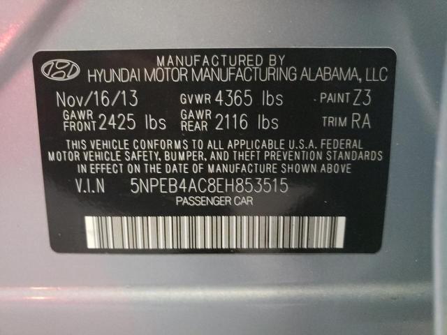 Photo 10 from auction – 2014 HYUNDAI SONATA GLS with VIN 5NPEB4AC8EH853515