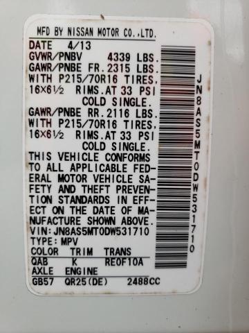 Photo 10 from auction – 2013 NISSAN ROGUE S with VIN JN8AS5MT0DW531710