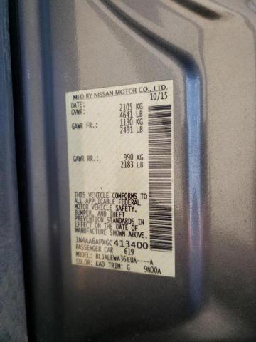 Photo 10 from auction – 2016 NISSAN MAXIMA 3.5 with VIN 1N4AA6APXGC413400