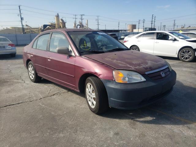 HONDA CIVIC EX 2003 with VIN 2HGES26753H522396 - Photo from auction