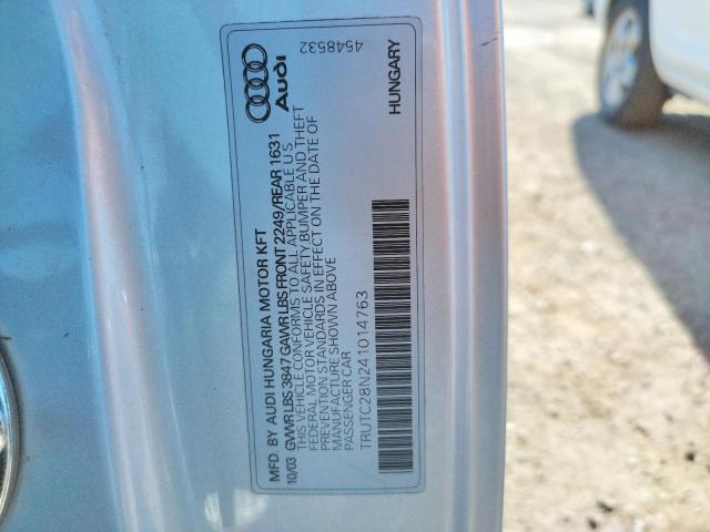 Photo 10 from auction – 2004 AUDI TT with VIN TRUTC28N241014763
