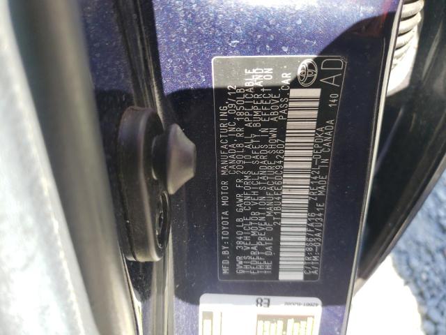 Photo 10 from auction – 2013 TOYOTA COROLLA BA with VIN 2T1BU4EE6DC942607