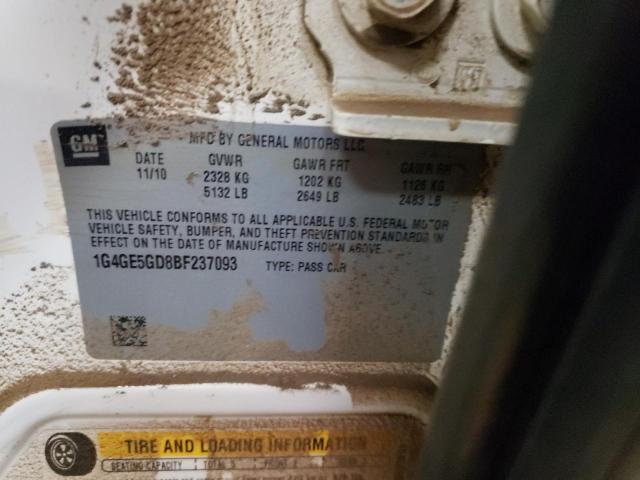 Photo 10 from auction – 2011 BUICK LACROSSE C with VIN 1G4GE5GD8BF237093