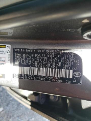 Photo 10 from auction – 2007 TOYOTA COROLLA CE with VIN 2T1BR32EX7C811054