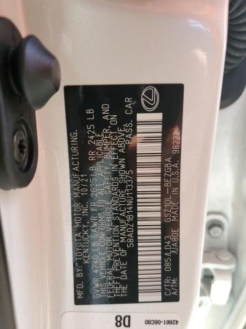 Photo 10 from auction – 2022 LEXUS ES 350 BAS with VIN 58ADZ1B14NU113375