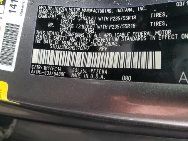 Photo 10 from auction – 2017 TOYOTA SIENNA LE with VIN 5TDJZ3DC6HS170047