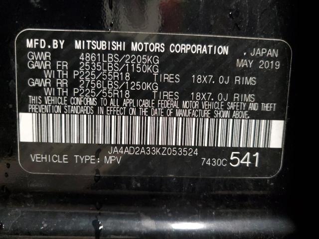 Photo 10 from auction – 2019 MITSUBISHI OUTLANDER with VIN JA4AD2A33KZ053524