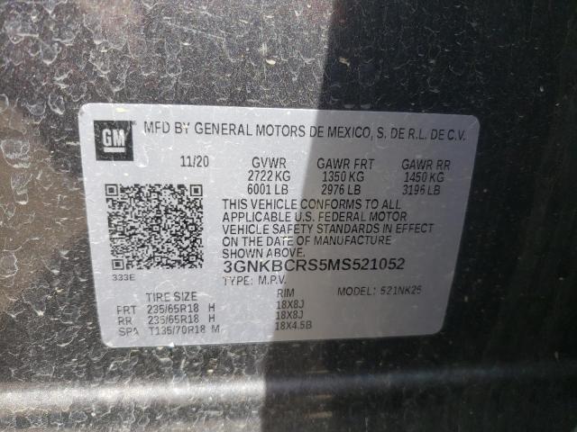 Photo 10 from auction – 2021 CHEVROLET BLAZER 2LT with VIN 3GNKBCRS5MS521052
