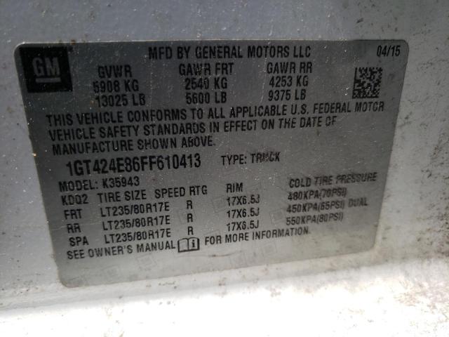 Photo 10 from auction – 2015 GMC SIERRA K35 with VIN 1GT424E86FF610413