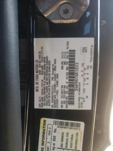 Photo 10 from auction – 2016 FORD FUSION SE with VIN 3FA6P0H77GR152512