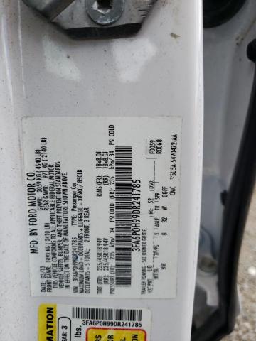 Photo 10 from auction – 2013 FORD FUSION SE with VIN 3FA6P0H99DR241785