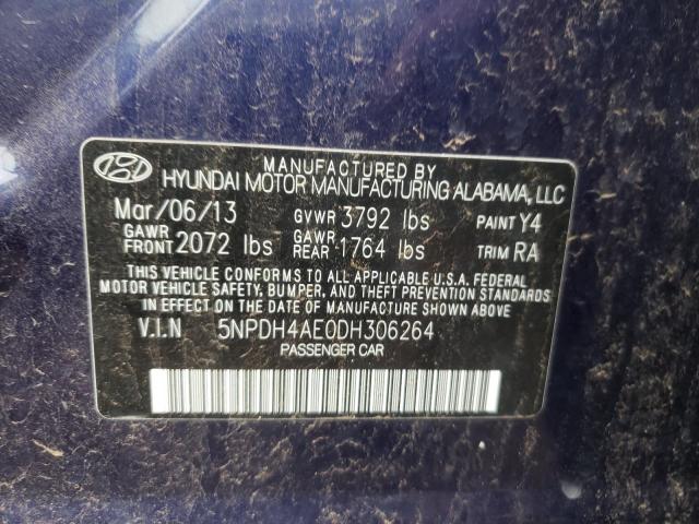 Photo 10 from auction – 2013 HYUNDAI ELANTRA with VIN 5NPDH4AE0DH306264