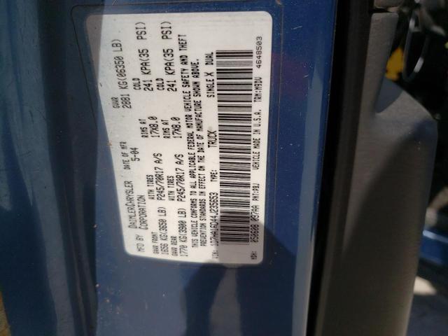 Photo 10 from auction – 2004 DODGE RAM 1500 S with VIN 1D7HA16D44J235653