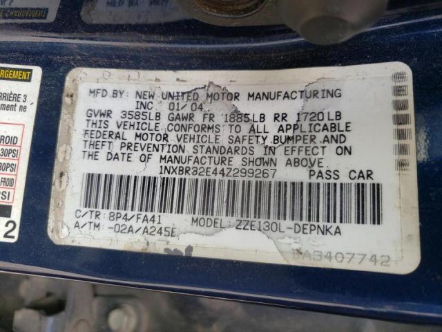 Photo 10 from auction – 2004 TOYOTA COROLLA CE with VIN 1NXBR32E44Z299267