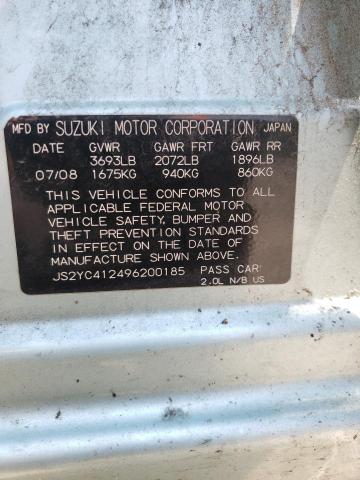Photo 10 from auction – 2009 SUZUKI SX4 with VIN JS2YC412496200185
