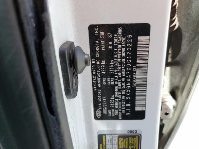 Photo 10 from auction – 2013 KIA OPTIMA EX with VIN 5XXGN4A70DG120226