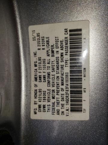 Photo 10 from auction – 2015 HONDA ACCORD EXL with VIN 1HGCR2F83FA190960
