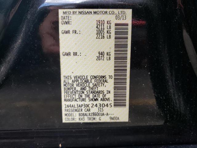 Photo 10 from auction – 2013 NISSAN ALTIMA 2.5 with VIN 1N4AL3AP3DC243045