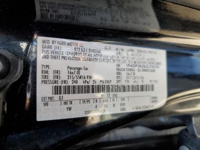 Photo 10 from auction – 2018 FORD FOCUS SE with VIN 1FADP3K28JL316135