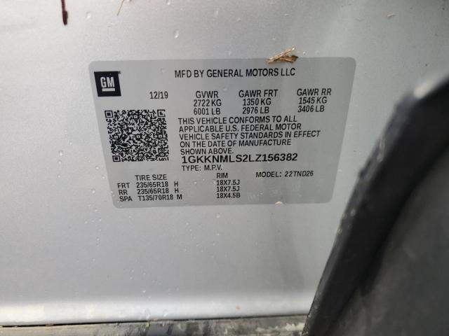 Photo 10 from auction – 2020 GMC ACADIA SLT with VIN 1GKKNMLS2LZ156382