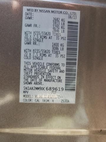Photo 10 from auction – 2013 NISSAN PATHFINDER with VIN 5N1AR2MM9DC689619
