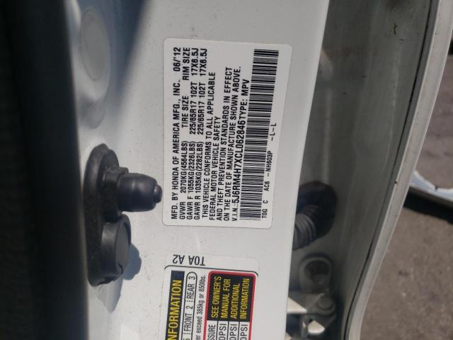 Photo 10 from auction – 2012 HONDA CR-V EXL with VIN 5J6RM4H7XCL062846