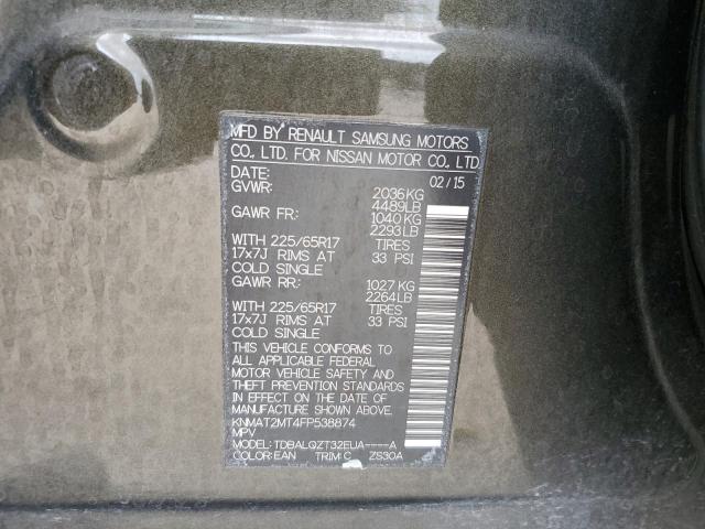 Photo 10 from auction – 2015 NISSAN ROGUE S with VIN KNMAT2MT4FP538874