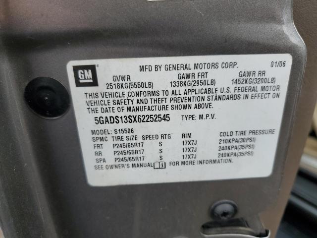 Photo 10 from auction – 2006 BUICK RAINIER CX with VIN 5GADS13SX62252545