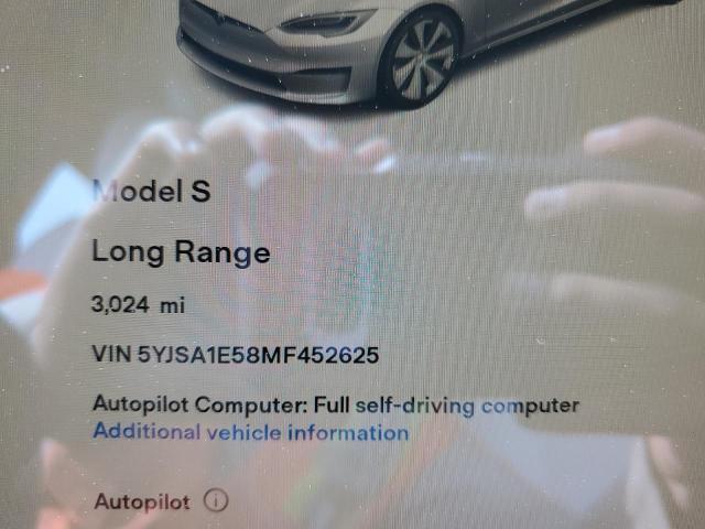 Photo 8 from auction – 2021 TESLA MODEL S with VIN 5YJSA1E58MF452625