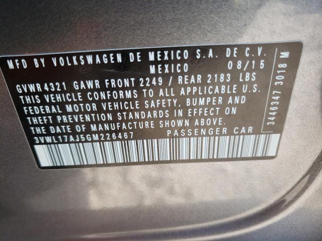 Photo 10 from auction – 2016 VOLKSWAGEN JETTA SEL with VIN 3VWL17AJ5GM226467
