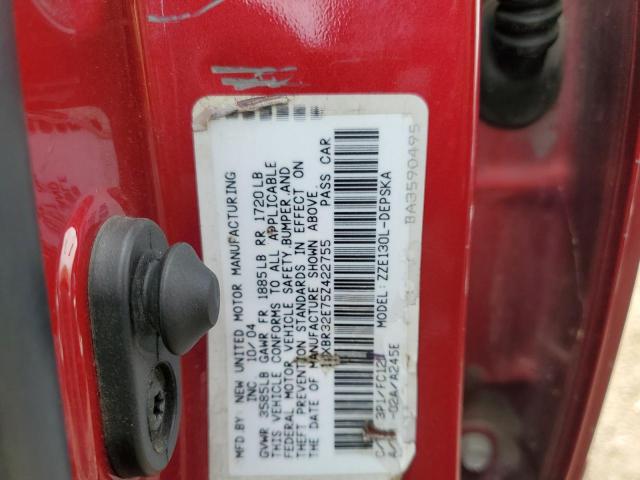 Photo 10 from auction – 2005 TOYOTA COROLLA CE with VIN 1NXBR32E75Z422755