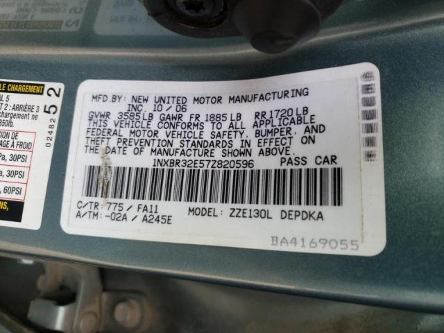 Photo 10 from auction – 2007 TOYOTA COROLLA CE with VIN 1NXBR32E57Z820596