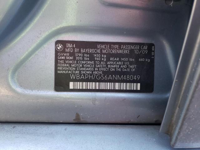 Photo 10 from auction – 2010 BMW 328 I with VIN WBAPH7G56ANM48049