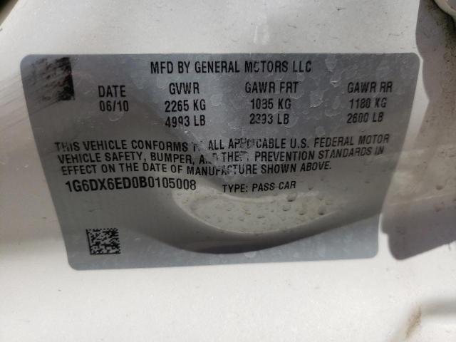 Photo 10 from auction – 2011 CADILLAC STS LUXURY with VIN 1G6DX6ED0B0105008