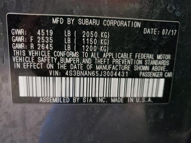 Photo 10 from auction – 2018 SUBARU LEGACY with VIN 4S3BNAN65J3004431