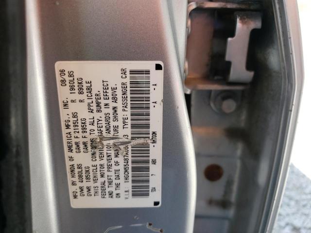 Photo 10 from auction – 2007 HONDA ACCORD with VIN 1HGCM55487A009853