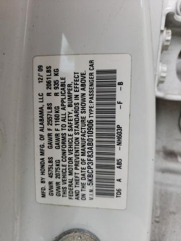 Photo 10 from auction – 2010 HONDA ACCORD EXL with VIN 5KBCP3F83AB010906
