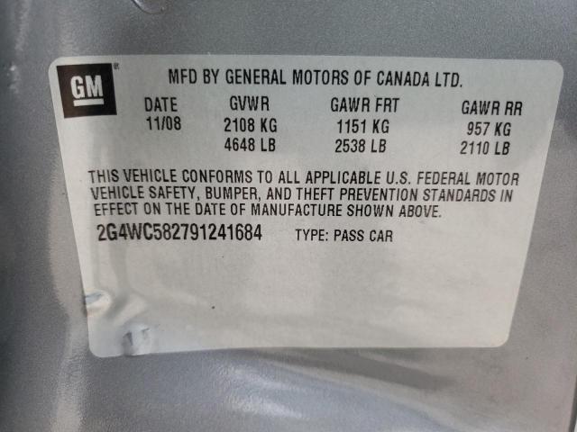 Photo 10 from auction – 2009 BUICK LACROSSE C with VIN 2G4WC582791241684