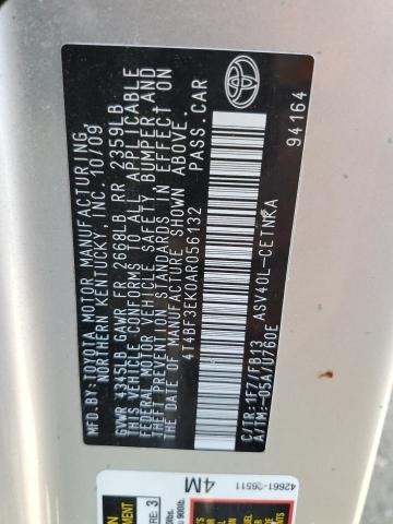 Photo 10 from auction – 2010 TOYOTA CAMRY BASE with VIN 4T4BF3EK0AR056132