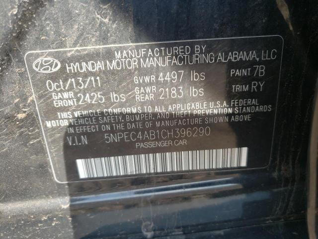 Photo 10 from auction – 2012 HYUNDAI SONATA SE with VIN 5NPEC4AB1CH396290